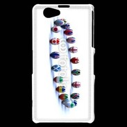 Coque Sony Xperia Z1 Compact Rangée de ballon de rugby
