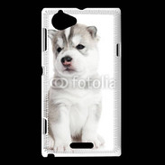 Coque Sony Xperia L Chiot Husky Sibérien 500