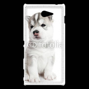 Coque Sony Xperia M2 Chiot Husky Sibérien 500