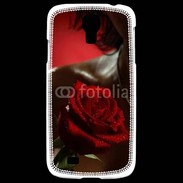 Coque Samsung Galaxy S4 Belle rose rouge 500