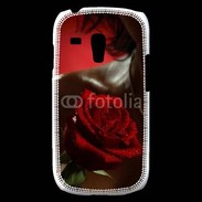 Coque Samsung Galaxy S3 Mini Belle rose rouge 500