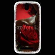 Coque HTC One SV Belle rose rouge 500