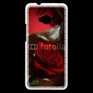 Coque HTC One Belle rose rouge 500