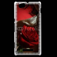 Coque Sony Xperia M Belle rose rouge 500