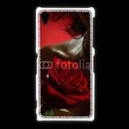 Coque Sony Xpéria Z1 Belle rose rouge 500