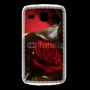 Coque Samsung Galaxy Core Belle rose rouge 500