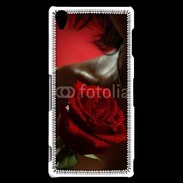 Coque Sony Xperia Z3 Belle rose rouge 500