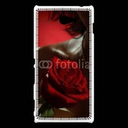 Coque Sony Xperia M2 Belle rose rouge 500