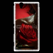 Coque Sony Xperia T2 Ultra Belle rose rouge 500