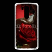 Coque LG G3 Belle rose rouge 500