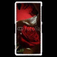 Coque Sony Xperia Z2 Belle rose rouge 500