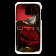 Coque Samsung Galaxy S5 Mini Belle rose rouge 500