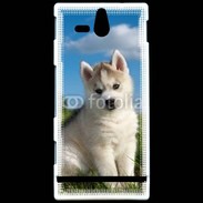 Coque Sony Xperia U Chiot Husky Sibérien 510