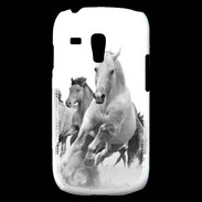 Coque Samsung Galaxy S3 Mini Chevaux en noir et blanc