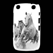 Coque Blackberry Curve 9320 Chevaux en noir et blanc