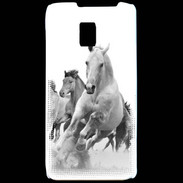 Coque LG P990 Chevaux en noir et blanc