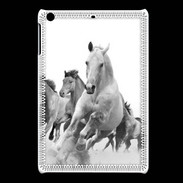 Coque iPadMini Chevaux en noir et blanc