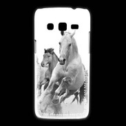 Coque Samsung Galaxy Express2 Chevaux en noir et blanc