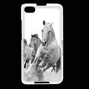Coque Blackberry Z30 Chevaux en noir et blanc