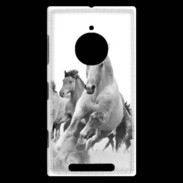 Coque Nokia Lumia 830 Chevaux en noir et blanc