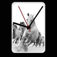 Grande pendule murale Chevaux en noir et blanc