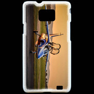 Coque Samsung Galaxy S2 Alfa Jet au couché de soleil