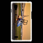 Coque LG Optimus L9 Alfa Jet au couché de soleil