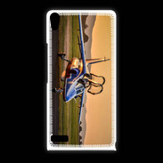 Coque Huawei Ascend P6 Alfa Jet au couché de soleil