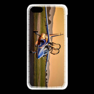 Coque iPhone 5C Alfa Jet au couché de soleil
