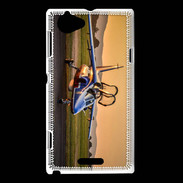 Coque Sony Xperia L Alfa Jet au couché de soleil