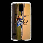 Coque Samsung Galaxy S5 Alfa Jet au couché de soleil