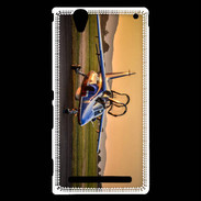 Coque Sony Xperia T2 Ultra Alfa Jet au couché de soleil