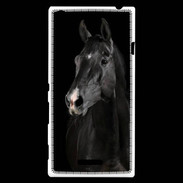 Coque Sony Xperia T3 Cheval noir