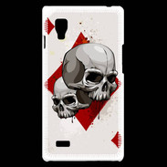 Coque LG Optimus L9 Carte Tête de mort Carreau
