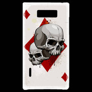 Coque LG Optimus L7 Carte Tête de mort Carreau