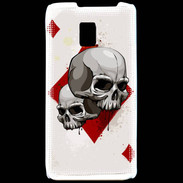 Coque LG P990 Carte Tête de mort Carreau