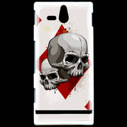 Coque Sony Xperia U Carte Tête de mort Carreau