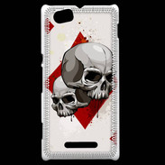 Coque Sony Xperia M Carte Tête de mort Carreau