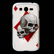 Coque Samsung Galaxy Grand Carte Tête de mort Carreau