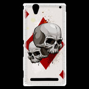 Coque Sony Xperia T2 Ultra Carte Tête de mort Carreau