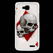Coque LG L90 Carte Tête de mort Carreau