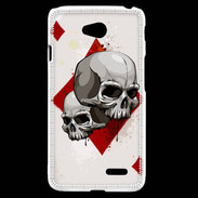Coque LG L70 Carte Tête de mort Carreau