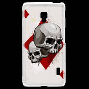 Coque LG F6 Carte Tête de mort Carreau