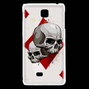 Coque LG F5 Carte Tête de mort Carreau