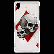 Coque Sony Xperia Z2 Carte Tête de mort Carreau