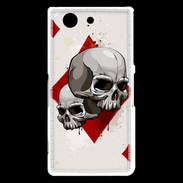 Coque Sony Xperia Z3 Compact Carte Tête de mort Carreau