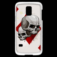 Coque Samsung Galaxy S5 Mini Carte Tête de mort Carreau