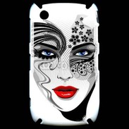 Coque Blackberry 8520 Visage glamour en dessin 500
