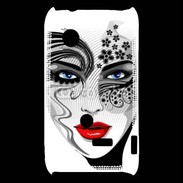 Coque Sony Xperia Typo Visage glamour en dessin 500