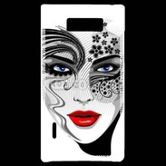 Coque LG Optimus L7 Visage glamour en dessin 500